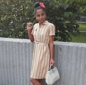 Vintage 1960's Striped Mini Dress